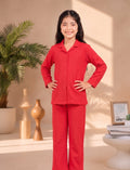 Girls Co-Ord Set Peach Resort