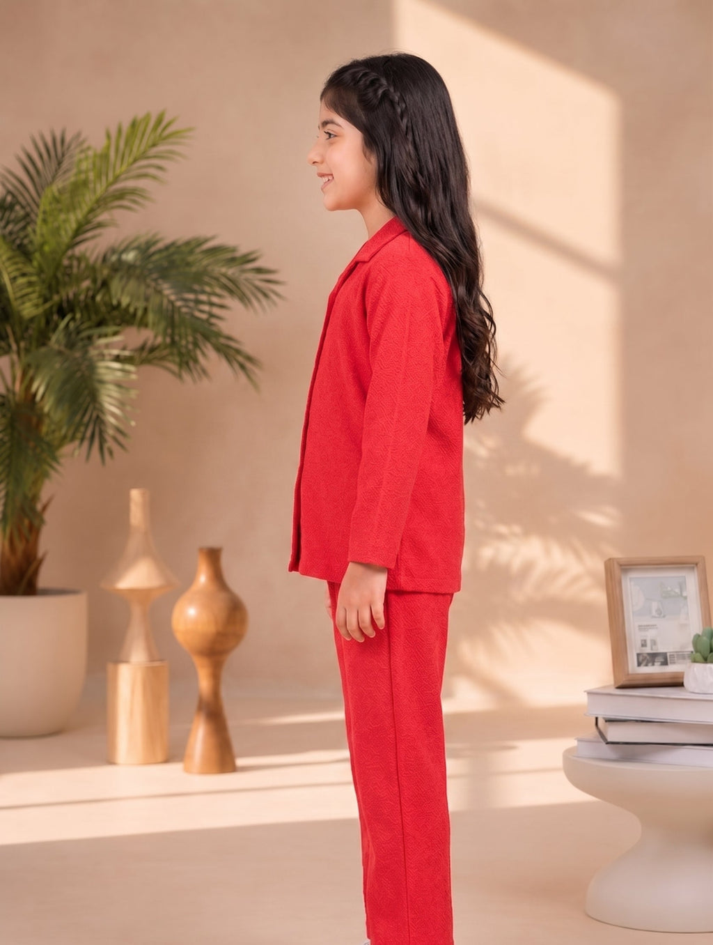 Girls Co-Ord Set Peach Resort