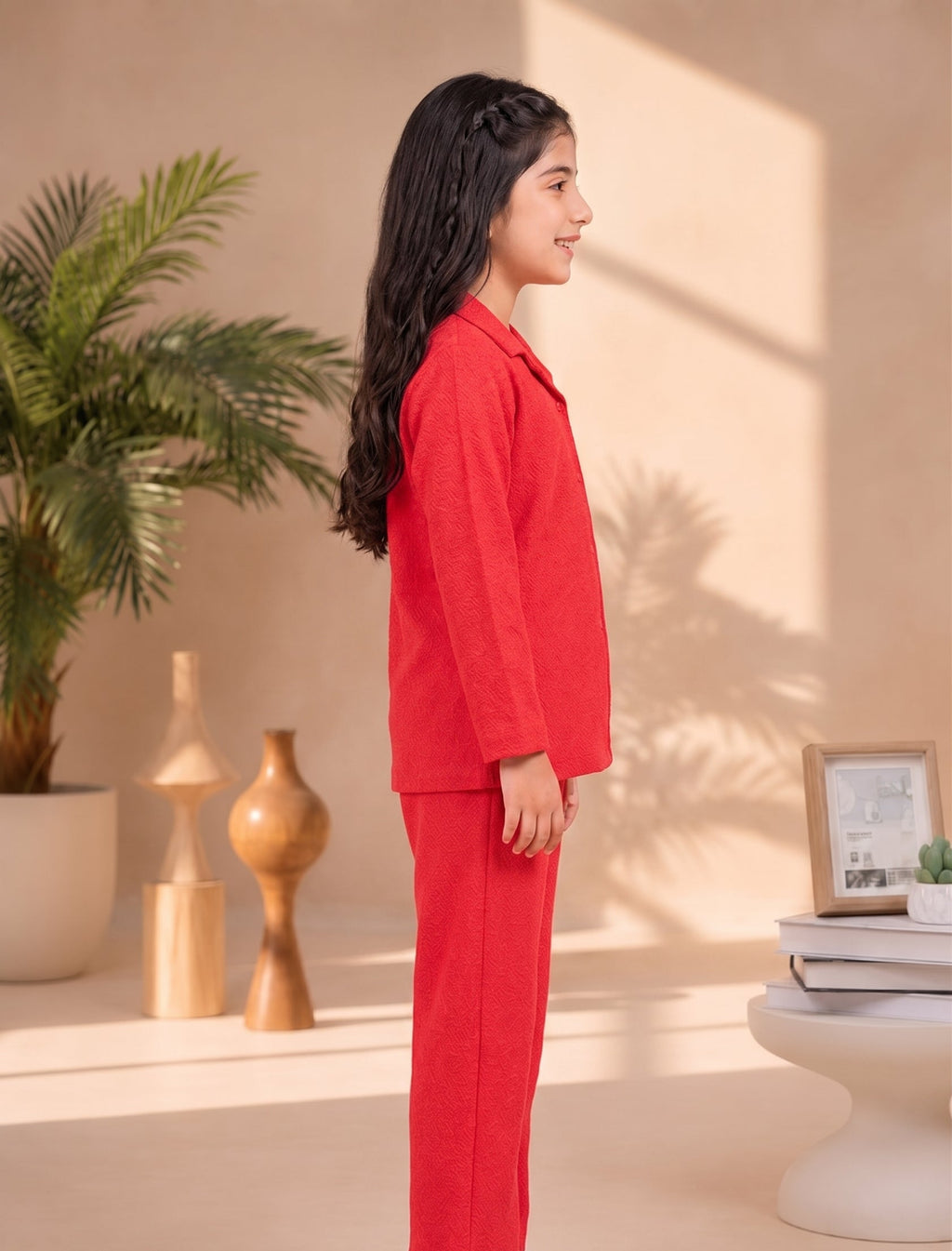 Girls Co-Ord Set Peach Resort